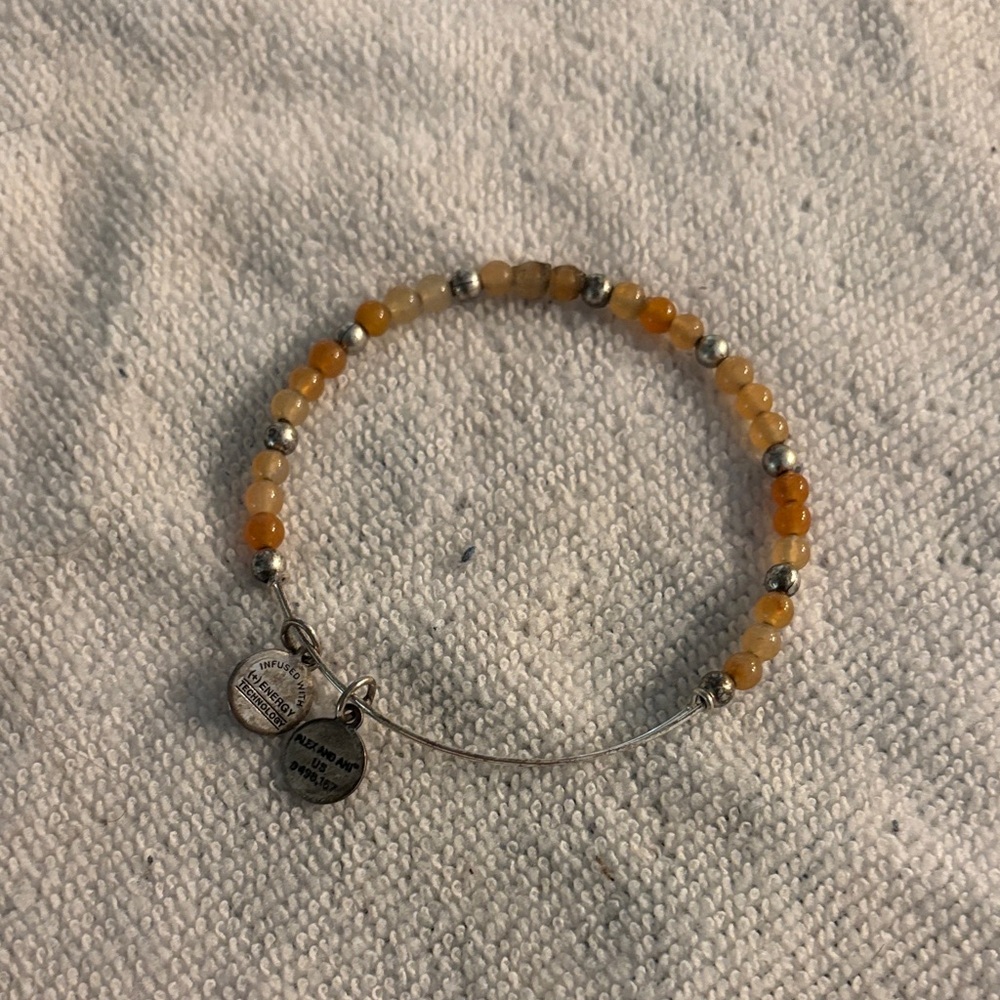 Alex and Ani Orange Beaded Bracelet